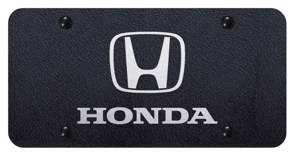 Honda Honda License Plate - Laser Etched Rugged Black License Plate - PL.HON.ERB