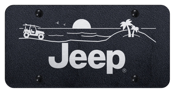 Jeep Jeep Beach License Plate - Laser Etched Rugged Black License Plate - PL.JEEB.ERB