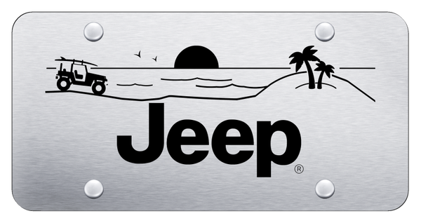 Jeep Jeep Beach License Plate - Laser Etched Brushed License Plate - PL.JEEB.ES