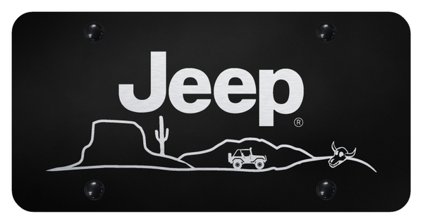 Jeep Jeep Desert License Plate - Laser Etched Black License Plate - PL.JEED.EB