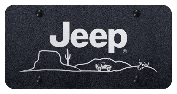 Jeep Jeep Desert License Plate - Laser Etched Rugged Black License Plate - PL.JEED.ERB