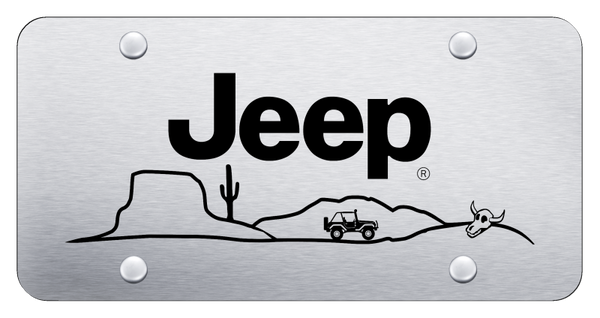 Jeep Jeep Desert License Plate - Laser Etched Brushed License Plate - PL.JEED.ES