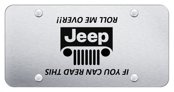 Jeep Jeep Grill (Roll) License Plate - Laser Etched Brushed License Plate - PL.JEEGR.ES