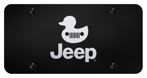 Jeep Jeep Duck License Plate - Laser Etched Black License Plate - PL.JEEQ.EB