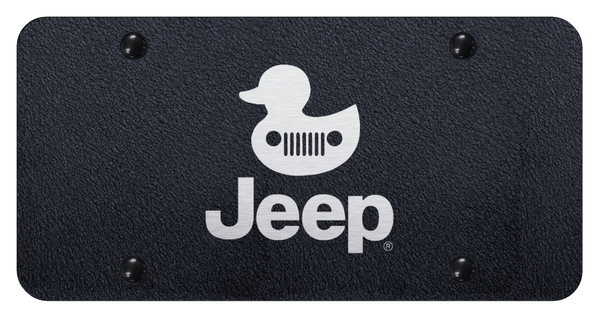 Jeep Jeep Duck License Plate - Laser Etched Rugged Black License Plate - PL.JEEQ.ERB