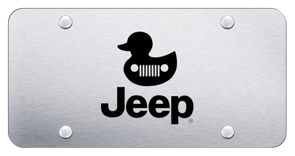 Jeep Jeep Duck License Plate - Laser Etched Brushed License Plate - PL.JEEQ.ES