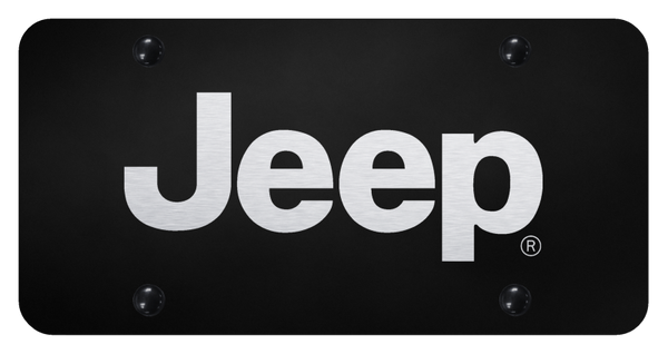 Jeep Jeep License Plate - Laser Etched Black License Plate - PL.JEE.EB