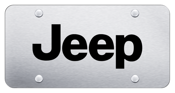 Jeep Jeep License Plate - Laser Etched Brushed License Plate - PL.JEE.ES