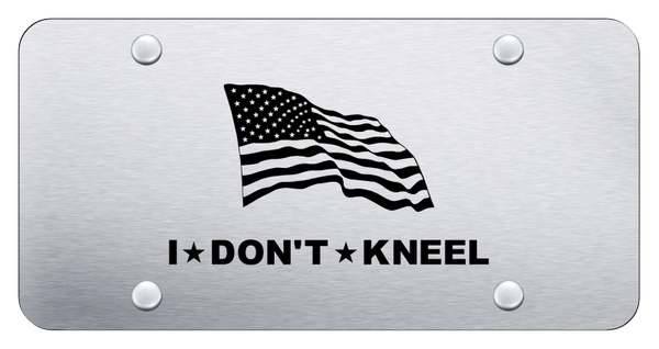 I Don't Kneel License Plate - Laser Etched Brushed License Plate - PL.KNEEL.ES