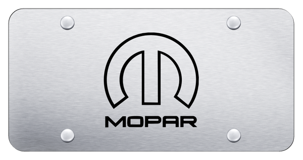 Mopar Mopar (Reversed) License Plate - Laser Etched Brushed License Plate - PL.MOP2.ES