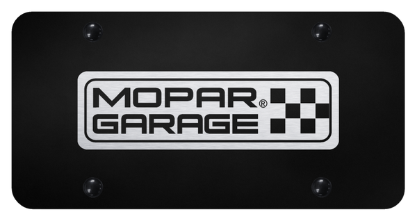 Mopar Mopar Garage License Plate - Laser Etched Black License Plate - PL.MOPG.EB