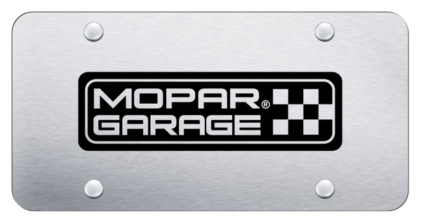 Mopar Mopar Garage License Plate - Laser Etched Brushed License Plate - PL.MOPG.ES