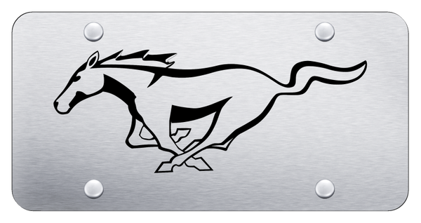 Mustang Mustang License Plate - Laser Etched Brushed License Plate - PL.MUS.ES