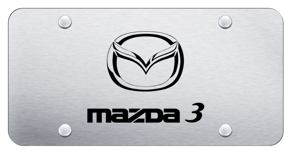 Mazda Mazda 3 License Plate - Laser Etched Brushed License Plate - PL.MZ3.ES