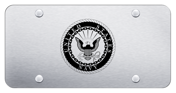 U.S. Navy License Plate - Laser Etched Brushed License Plate - PL.NAVY.ES