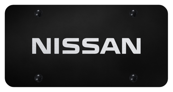 Nissan Nissan Name License Plate - Laser Etched Black License Plate - PL.NISN.EB