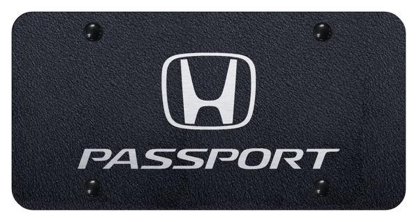 Honda Passport License Plate - Laser Etched Rugged Black License Plate - PL.PAS.ERB