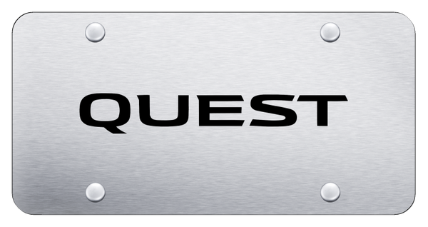 Nissan Quest License Plate - Laser Etched Brushed License Plate - PL.QUE.ES