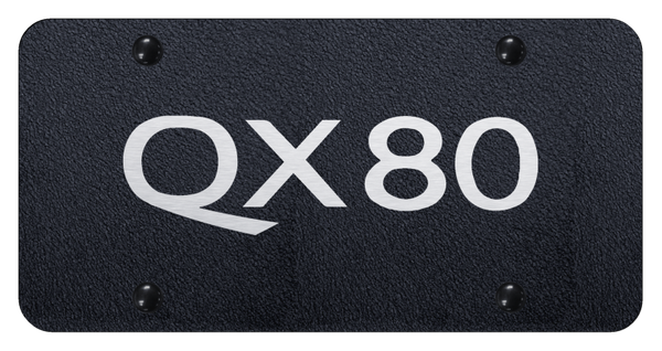 Infiniti QX80 License Plate - Laser Etched Rugged Black License Plate - PL.QX80.ERB