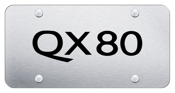 Infiniti QX80 License Plate - Laser Etched Brushed License Plate - PL.QX80.ES