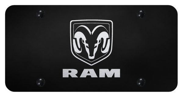 RAM Ram License Plate - Laser Etched Black License Plate - PL.RAM.EB