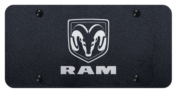 RAM Ram License Plate - Laser Etched Rugged Black License Plate - PL.RAM.ERB