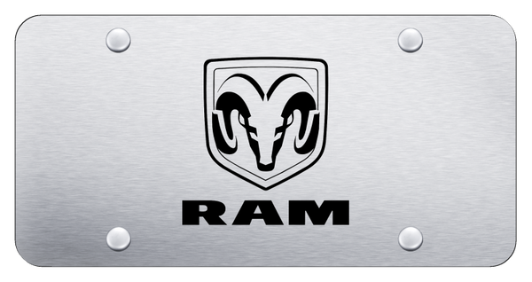 RAM Ram License Plate - Laser Etched Brushed License Plate - PL.RAM.ES