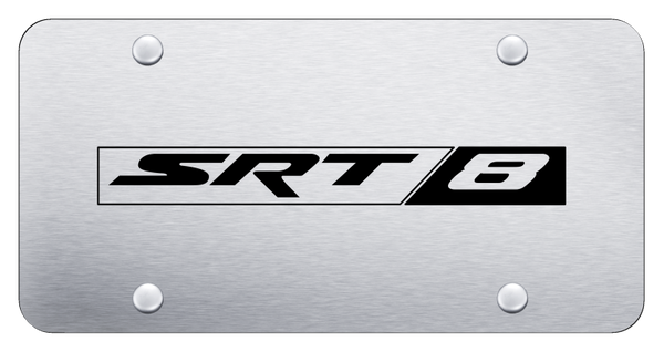 Dodge SRT-8 License Plate - Laser Etched Brushed License Plate - PL.SRT8.ES