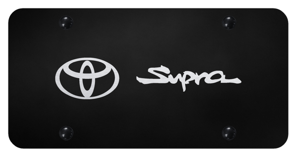 Toyota Supra License Plate - Laser Etched Black License Plate - PL.SUP.EB