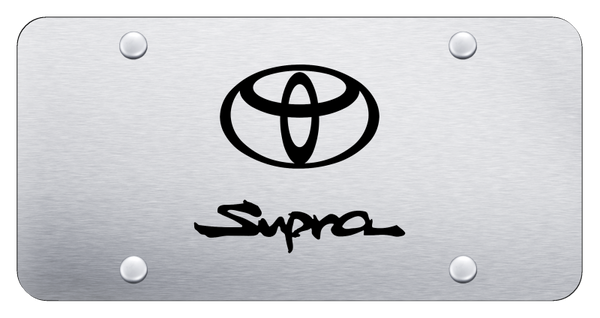 Toyota Supra License Plate - Laser Etched Brushed License Plate - PL.SUP.ES