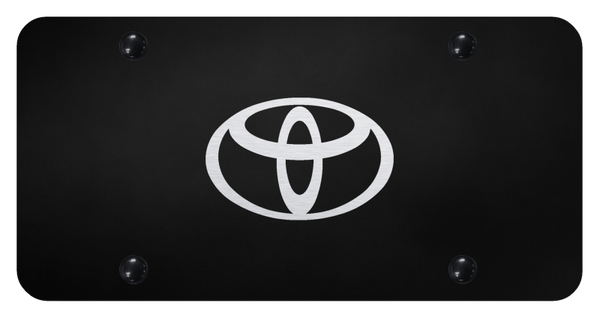 Toyota Toyota (Logo Only) License Plate - Laser Etched Black License Plate - PL.TOY.L.EB