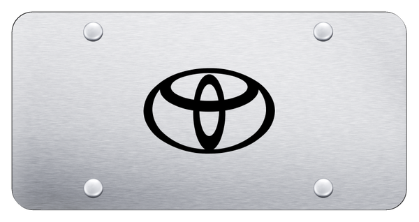 Toyota Toyota (Logo Only) License Plate - Laser Etched Brushed License Plate - PL.TOY.L.ES