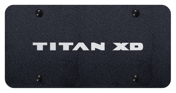 Nissan Titan XD License Plate - Laser Etched Rugged Black License Plate - PL.TXD.ERB