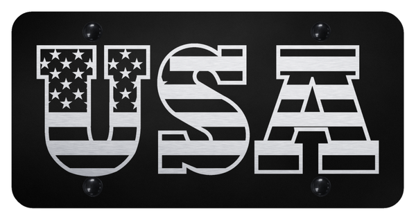 USA License Plate - Laser Etched Black License Plate - PL.USA.EB