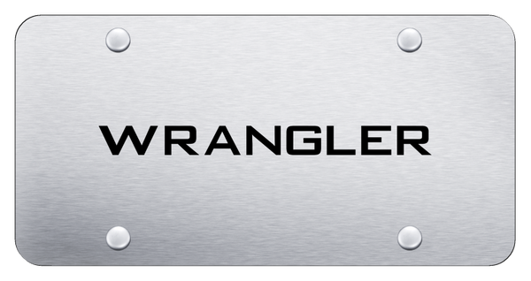 Jeep Wrangler (Name Only) License Plate - Laser Etched Brushed License Plate - PL.WRAN.ES