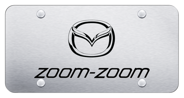 Mazda Zoom-Zoom (New) License Plate - Laser Etched Brushed License Plate - PL.ZOO.2.ES