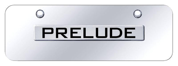 Honda Prelude Chrome on Chrome 3D Bar Mini License Plate - PRE.N.CCM