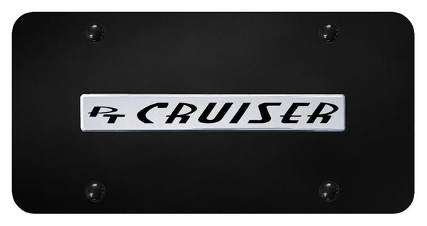 Chrysler PT Cruiser Chrome on Black 3D Bar License Plate - PTC.N.CB