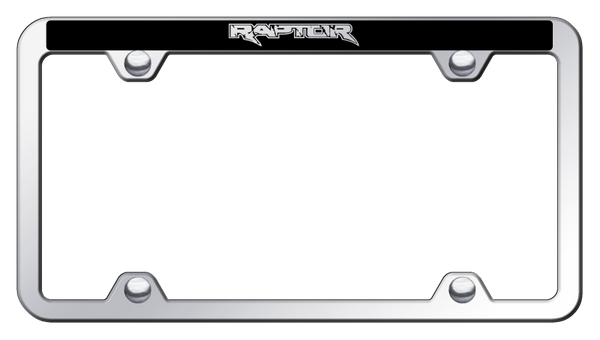 Ford Raptor Wide Body ABS Truck Frame - Laser Etched Mirrored License Plate Frame - PTFW.RAP.EC