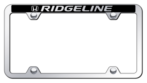 Honda Ridgeline Wide Body ABS Truck Frame - Laser Etched Mirrored License Plate Frame - PTFW.RID.EC