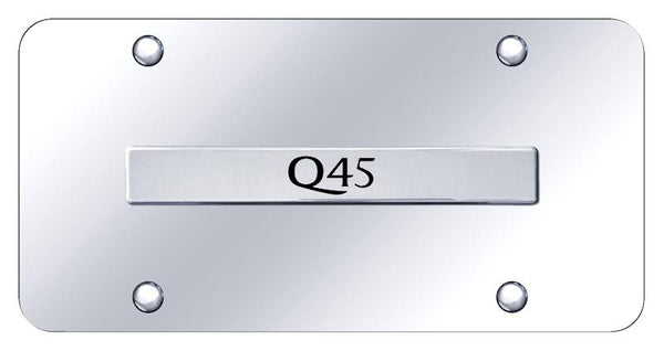 Infiniti Q45 Chrome on Chrome 3D Bar License Plate - Q45.N.CC