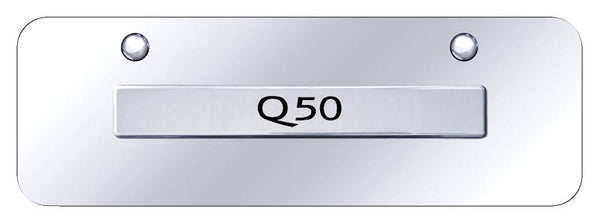 Infiniti Q50 Chrome on Chrome 3D Bar Mini License Plate - Q50.N.CCM