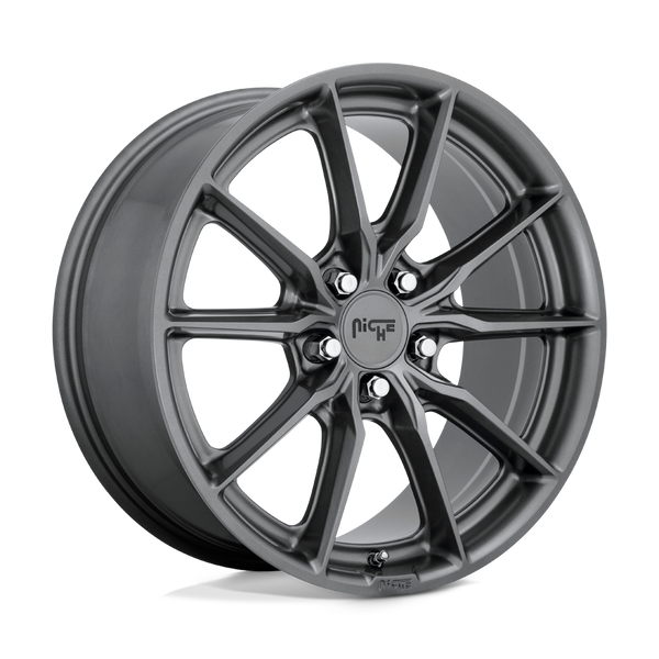 Niche 1PC M239 RAINIER MATTE ANTHRACITE Wheels for 2005-2023 VOLKSWAGEN JETTA [] - 18X8 42 MM - 18"  - (2023 2022 2021 2020 2019 2018 2017 2016 2015 2014 2013 2012 2011 2010 2009 2008 2007 2006 2005)