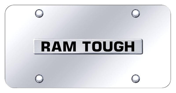 Dodge Ram Tough Chrome on Chrome 3D Bar License Plate - RAMT.N.CC