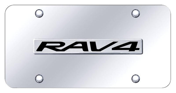 Toyota Rav4 Chrome on Chrome 3D Bar License Plate - RAV.N.CC