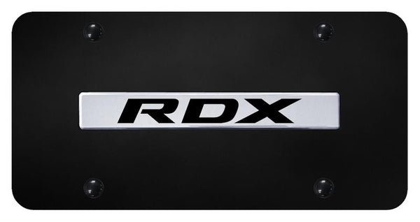 Acura RDX Chrome on Black 3D Bar License Plate - RDX.N.CB