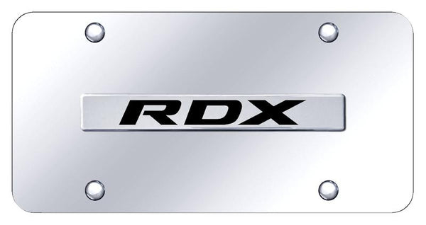 Acura RDX Chrome on Chrome 3D Bar License Plate - RDX.N.CC