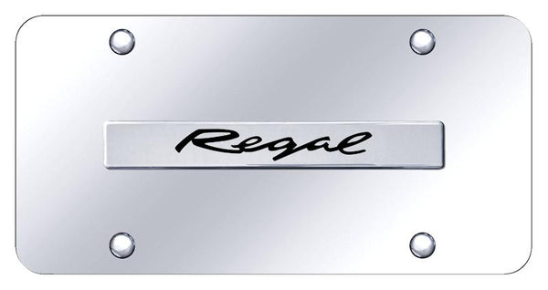 Buick Regal Chrome on Chrome 3D Bar License Plate - REG.N.CC