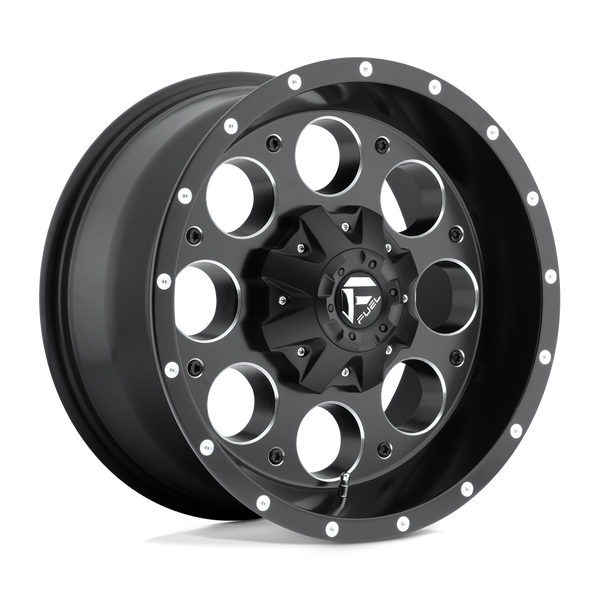 Fuel 1PC D525 REVOLVER MATTE BLACK MILLED Wheels for 2022-2024 FORD EXPEDITION [] - 17X9 1 MM - 17"  - (2024 2023 2022)