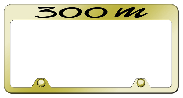 Chrysler 300m Steel Truck Frame - Laser Etched Gold License Plate Frame - RF.30M.EG